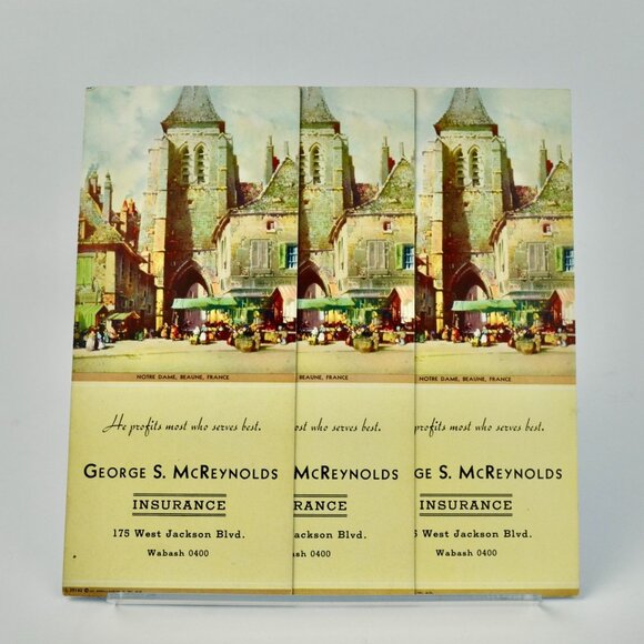 Other - George McReynolds Insurance Wabash Blotting Cards Vintage Unused